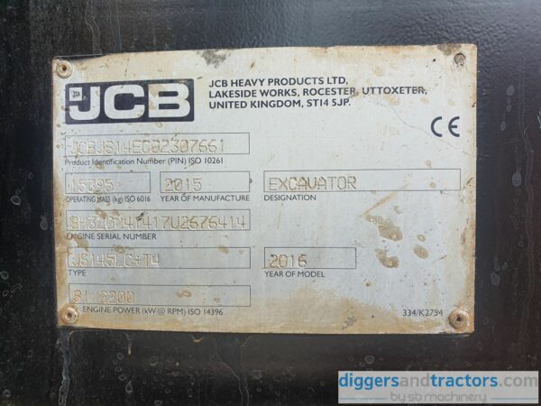 JCB JS145 LC Plus Excavator