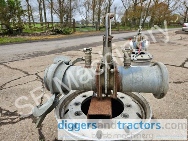 Umbilical slurry field shut off valves with compressor blow out fitting on bower 6 Inc